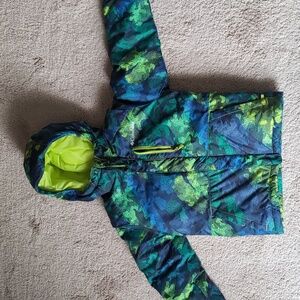Boys or Unisex Columbia Winter Jacket Coat blue lime green camo size xxs 4/5